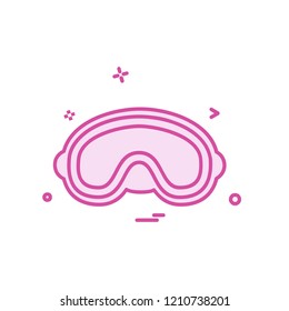 Goggles icon design vector