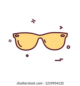 Goggles icon design vector
