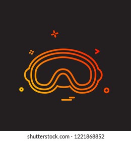 Goggles icon design vector