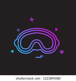 Goggles icon design vector