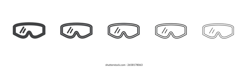 Icono de gafas plana delgada ilustración símbolo
