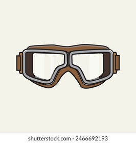 Goggles icon flat vector illustration