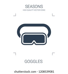 goggles icon. high quality filled goggles icon on white background. from seasons collection flat trendy vector goggles symbol. use for web and mobile