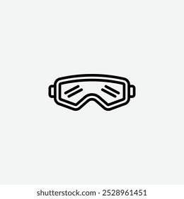 Brillensymbol einzeln auf weißem Hintergrund.