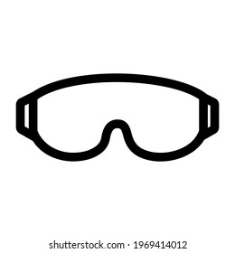 Goggles icon isolated vector illustration. High quality black style vector icon