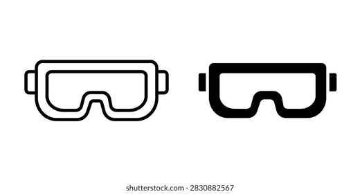 Goggles icon line graphic kit. EPS10