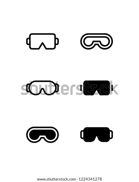Goggles Icon Logo Vector Symbol Stock Vector (Royalty Free) 1224341278