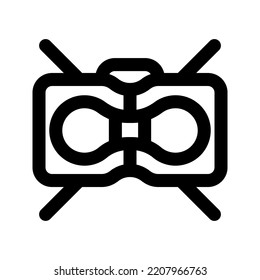 icono de gafas, estilo de contorno, vector modificable