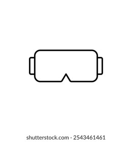 Vector de contorno del icono de las gafas para el Web ui