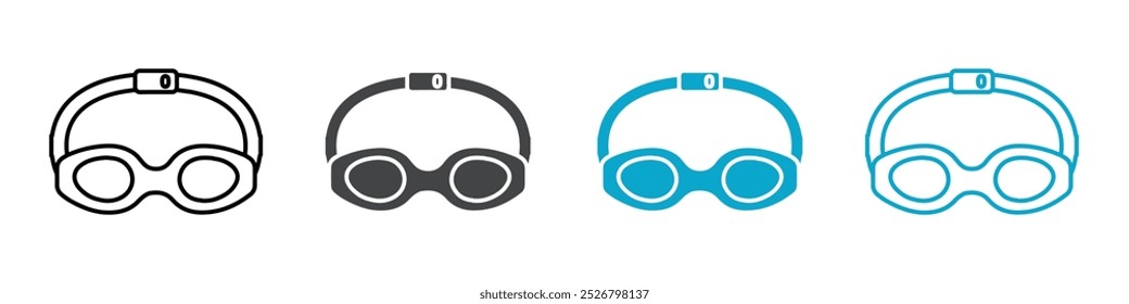 goggles icon set illustration logo