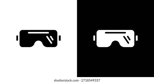 Gafas icono silueta Ilustración vectorial aislado estilo plano