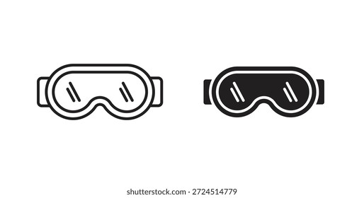 Goggles icon in simple flat trend modern graphic design abstract logotype element