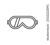 Goggles icon. simple thin line icon.