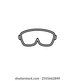 goggles icon simple thin line logo symbol sign