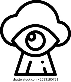 goggles icon. Thin Linear Style Design Isolated On White Background