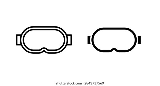 Goggles icon thin symbol bundle