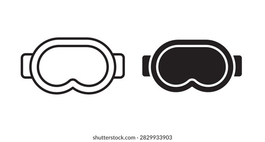 Goggles icon thin symbol set..