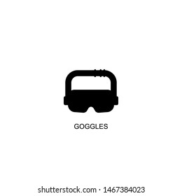 goggles icon vector black design