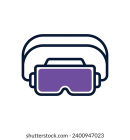 goggles icon. vector dual tone icon for your website, mobile, presentation, and logo design.