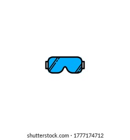 Goggles icon. Vector icon of glass for safety