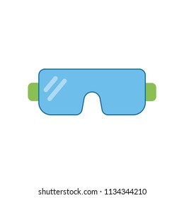 Goggles icon vector icon. Simple element illustration. Goggles symbol design. Can be used for web and mobile.