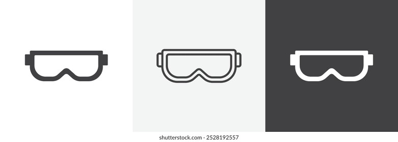 Goggles icon.Trendy modern flat linear vector illustration on white background.