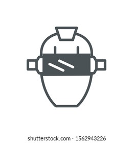goggles industrial protection safety line vector illustration