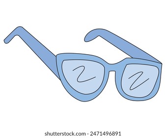 Goggles isolated on white background