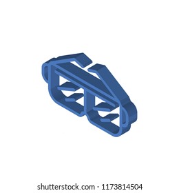 Goggles isometric left top view 3D icon
