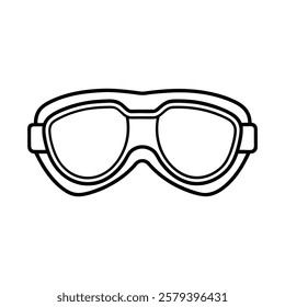 goggles of a line art vector