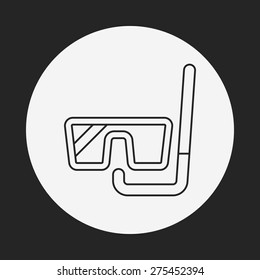 Goggles line icon