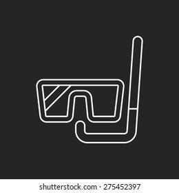 Goggles line icon