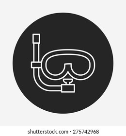 Goggles line icon