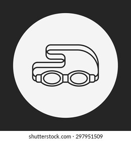 Goggles line icon