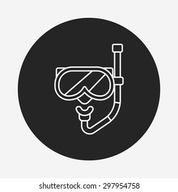 Goggles line icon