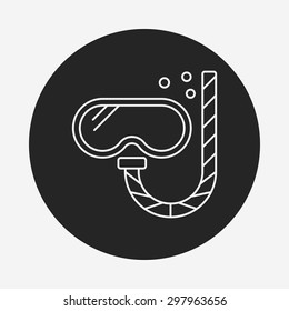 Goggles line icon