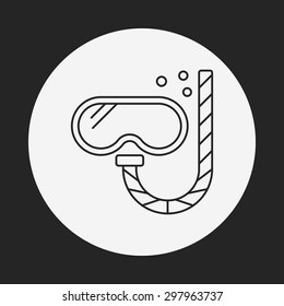 Goggles line icon