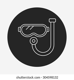 Goggles line icon