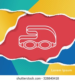 Goggles line icon