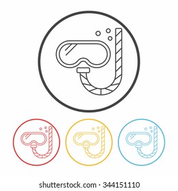 Goggles line icon