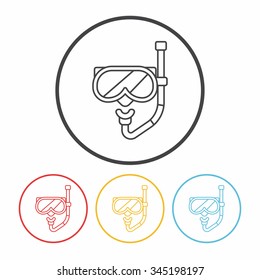 Goggles line icon