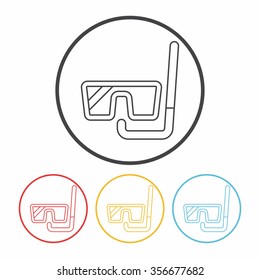 Goggles line icon