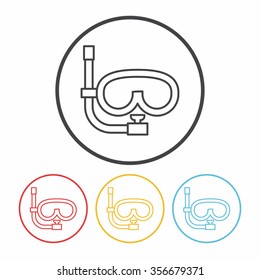Goggles line icon