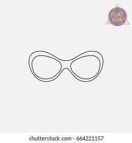 Goggles line icon