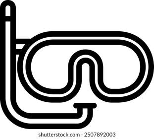 goggles line icon illustration vector