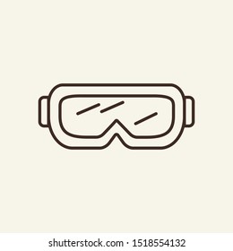 Goggles line icon. Winter, skis, board, sport. Winter sport concept. Vector illustration can be used for topics like winter, sport, activity