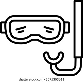 Goggles Line Vector Icon Design