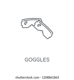 Goggles linear icon. Goggles concept stroke symbol design. Thin graphic elements vector illustration, outline pattern on a white background, eps 10.