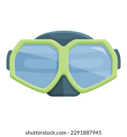 Goggles mask icon cartoon vector. Dive equipment. Summe water