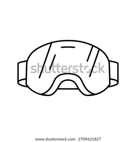 goggles mountain skiing line icon vector. goggles mountain skiing sign. isolated contour symbol black illustration